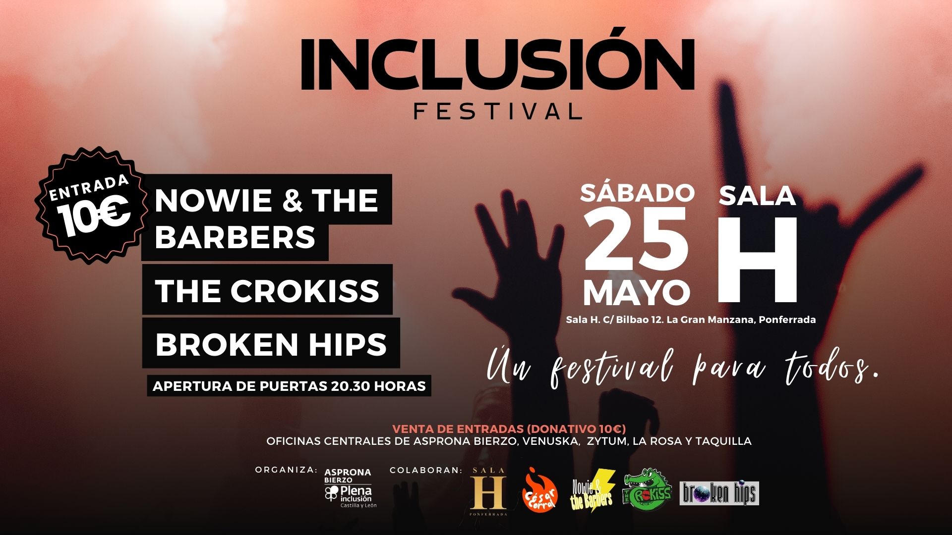Vuelve el Inclusión Festival, el “festival para todos” de Asprona Bierzo el 25 de mayo 1