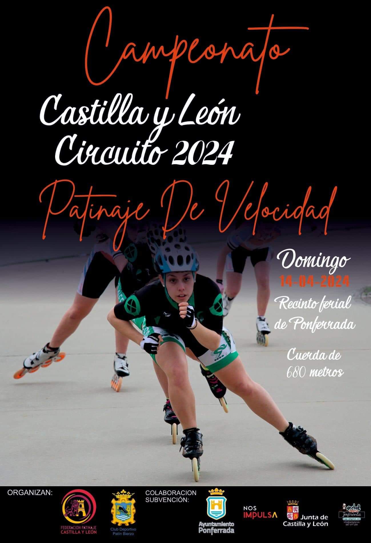 Ponferrada acogerá una prueba del Campeonato de Castilla y León circuito de patinaje de velocidad 2