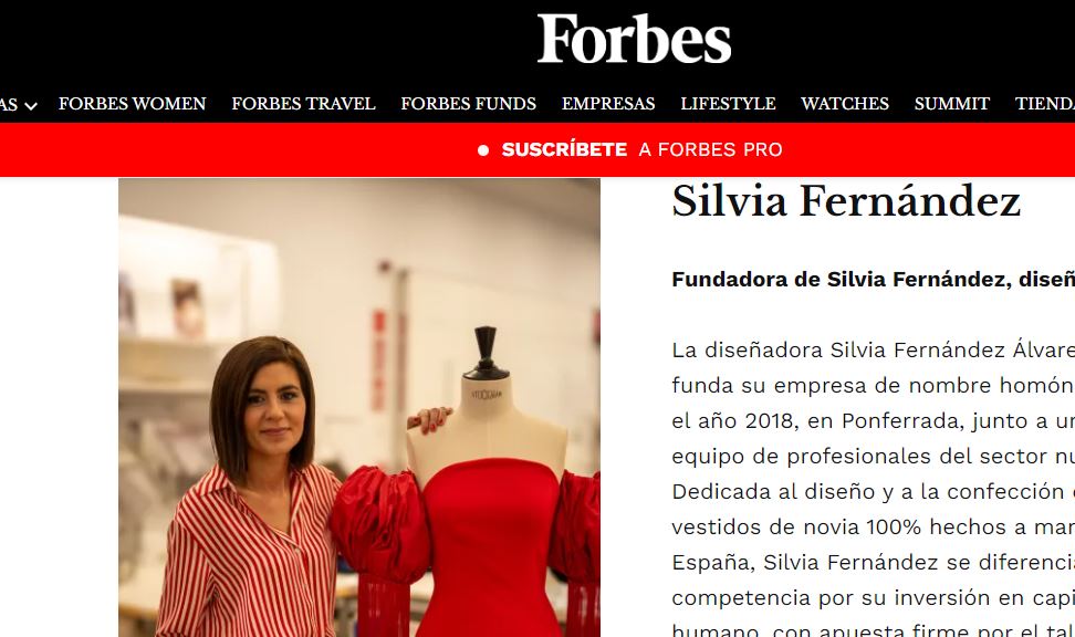 Silvia Fernández en FORBES: Las 55 mujeres más importantes del negocio nupcial 1