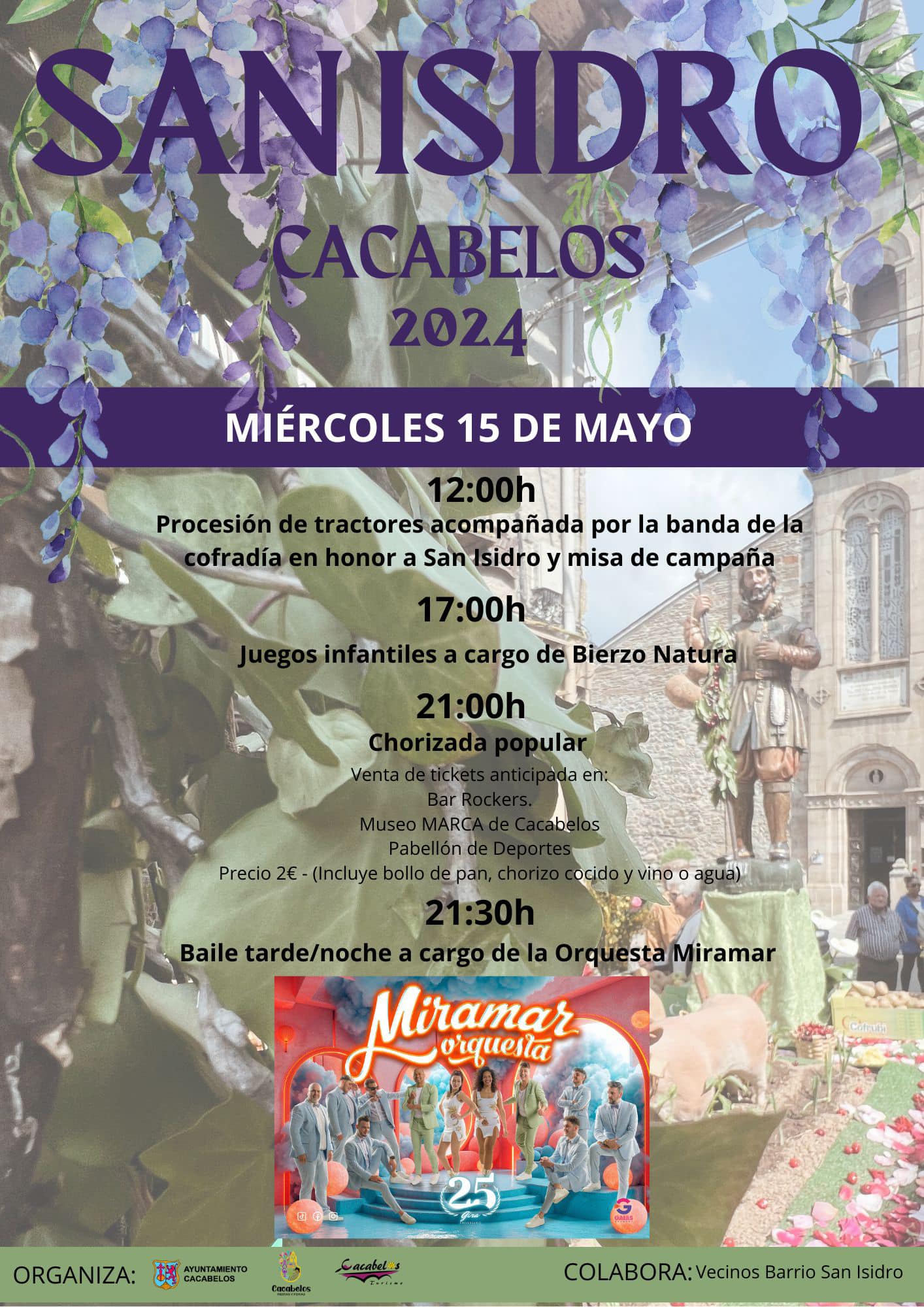 Cacabelos celebrará San Isidro con la tradicional procesión de tractores chorizada y baile 2