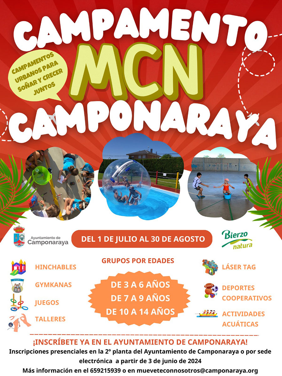 Camponaraya pone en marcha el Campamento Urbano "MCN Muévete Con Nosotros” 2024 2