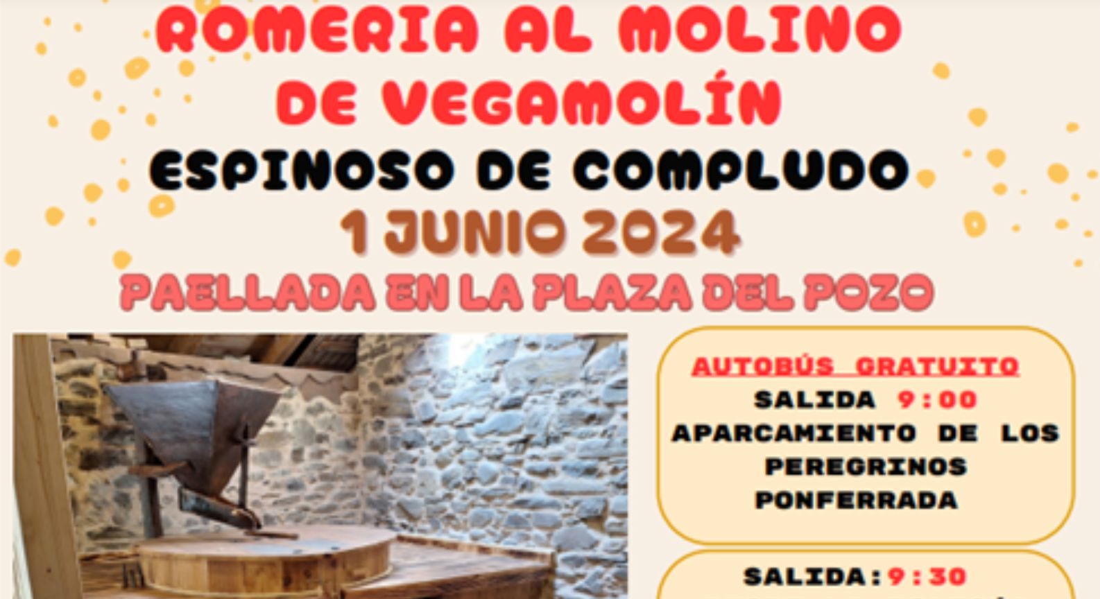 Romería al Molino de Vegamolín: Una jornada para disfrutar de la naturaleza y el patrimonio en Ponferrada 1