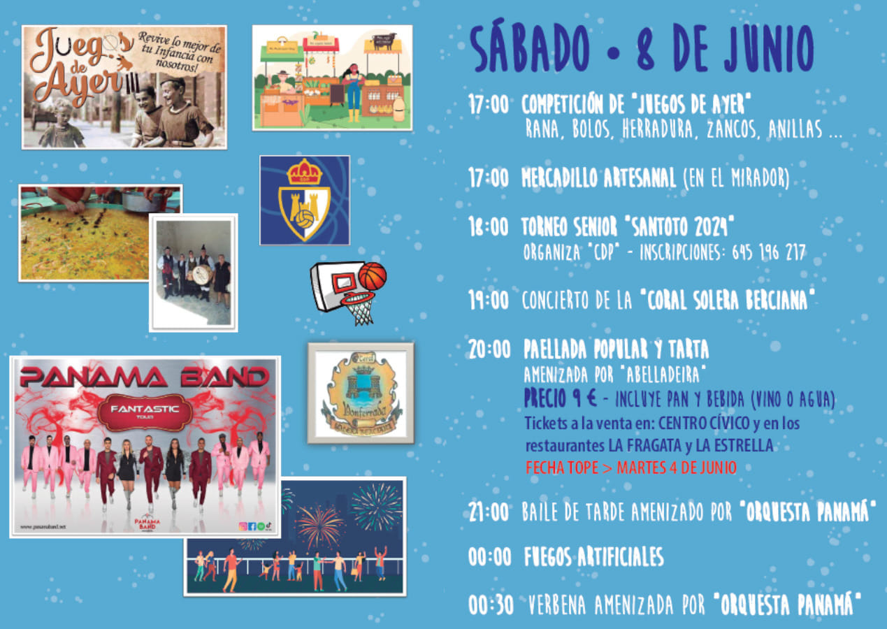 Programa de fiestas de Santo Tomás de las Ollas, los días 7, 8, 9 y 10 de junio 2024 4