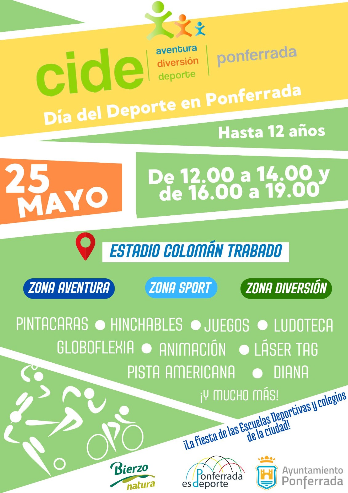 CIDE, el día del deporte en Ponferrada, se celebrará en el Colomán Trabado el sábado 25 de mayo 2