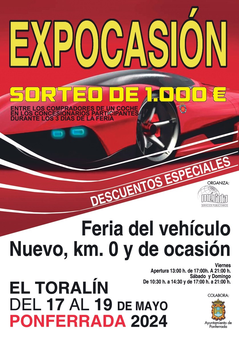 La feria del automóvil Expocasión regresa a Ponferrada del 17 al 19 de mayo 2