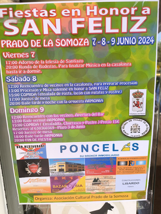 Fiestas en honor a San Feliz en Prado de la Somoza los días 7, 8 y 9 de junio de 2024 2
