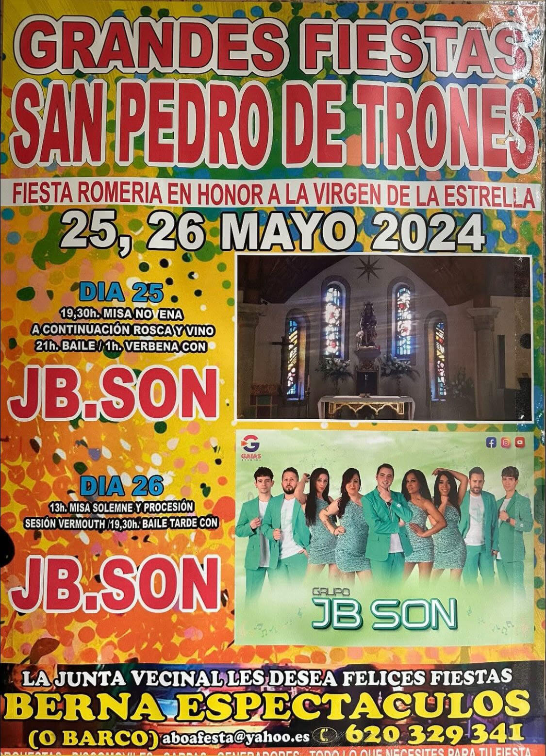 San Pedro de Trones vive sus grandes fiestas en honor a la Virgen de la Estrella los días 25 y 26 de mayo 2