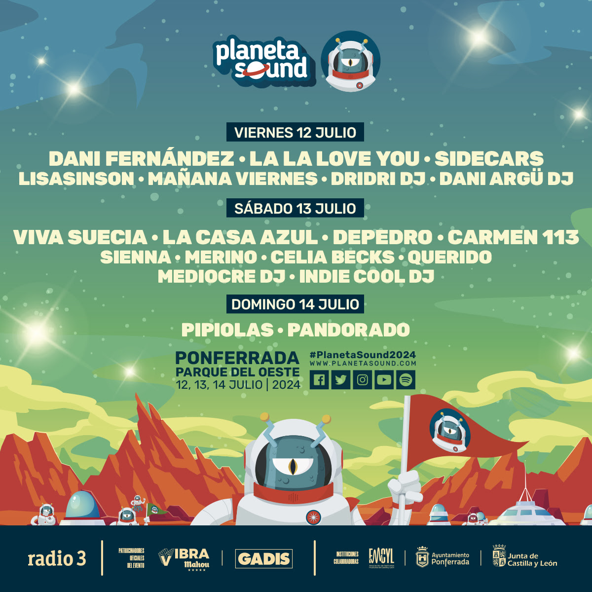 Planeta Sound 2024, conoce como queda la programación del cartel del festival por días 1