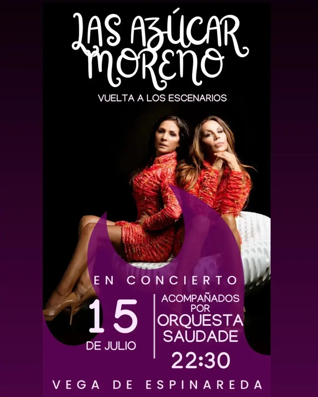 Vega de Espinareda anuncia un concierto de Azúcar Moreno en las Fiestas del Carmen 2024 2