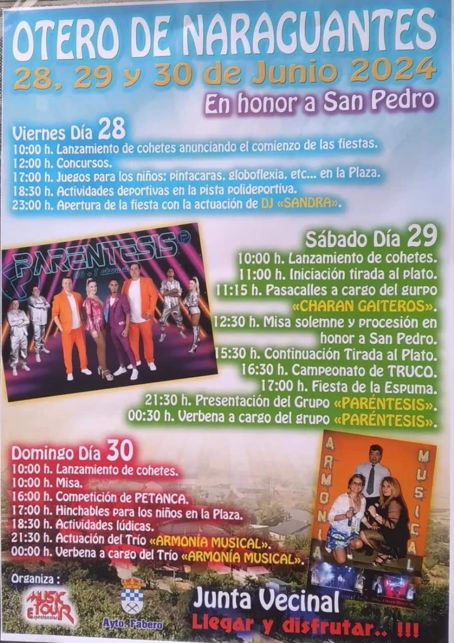 Fiestas en honor a San Pedro en Otero de Naraguantes los días 28, 29 y 30 de junio 2024 2