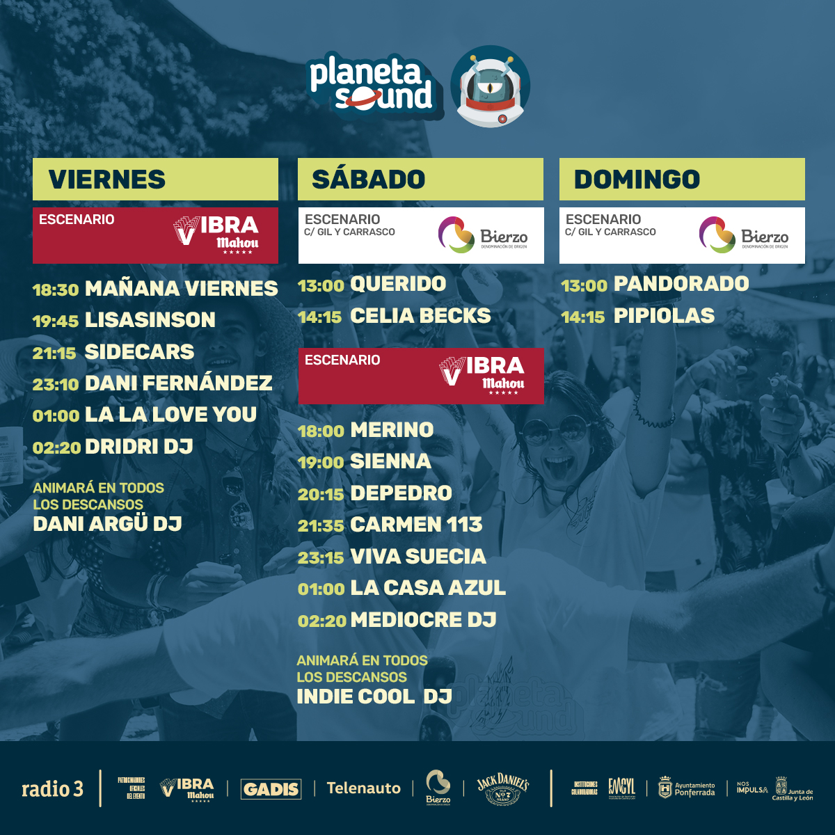 El festival Planeta Sound da a conocer los horarios de los conciertos de Viva Suecia, Dani Fernández, La La Love You y 16 artistas más  2