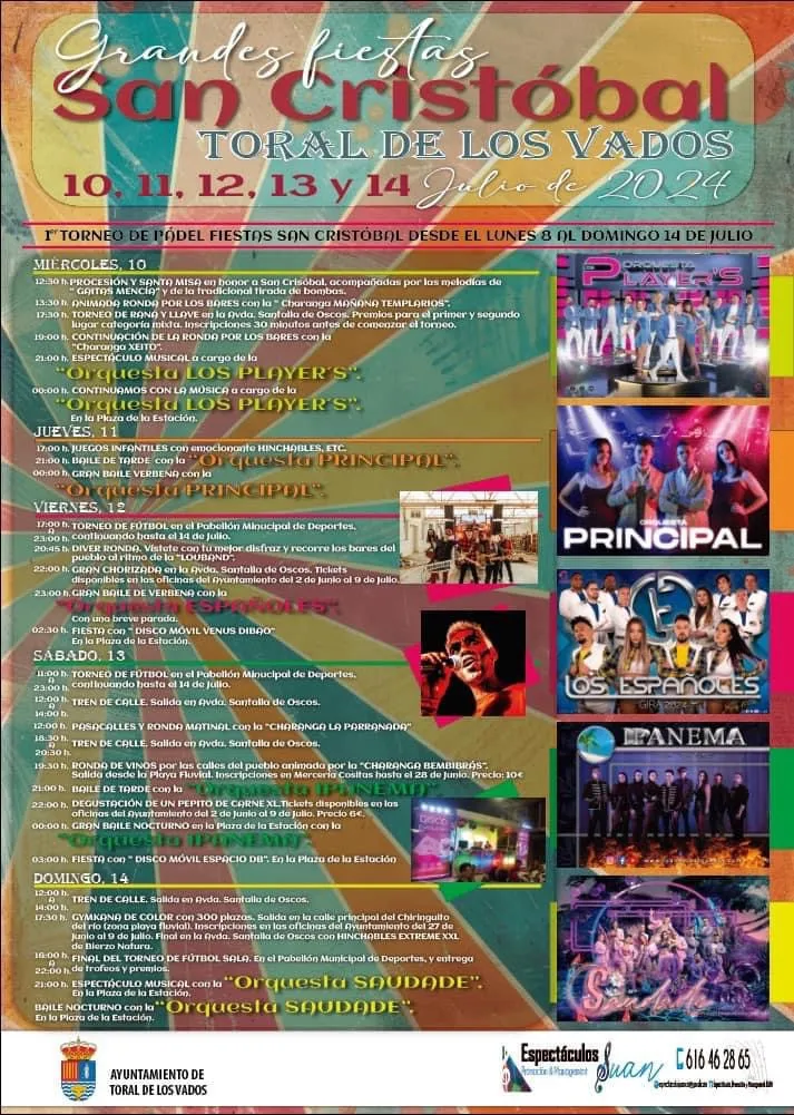 Grandes Fiestas de San Cristóbal en Toral de los Vados del 9 al 14 de julio 2024 2