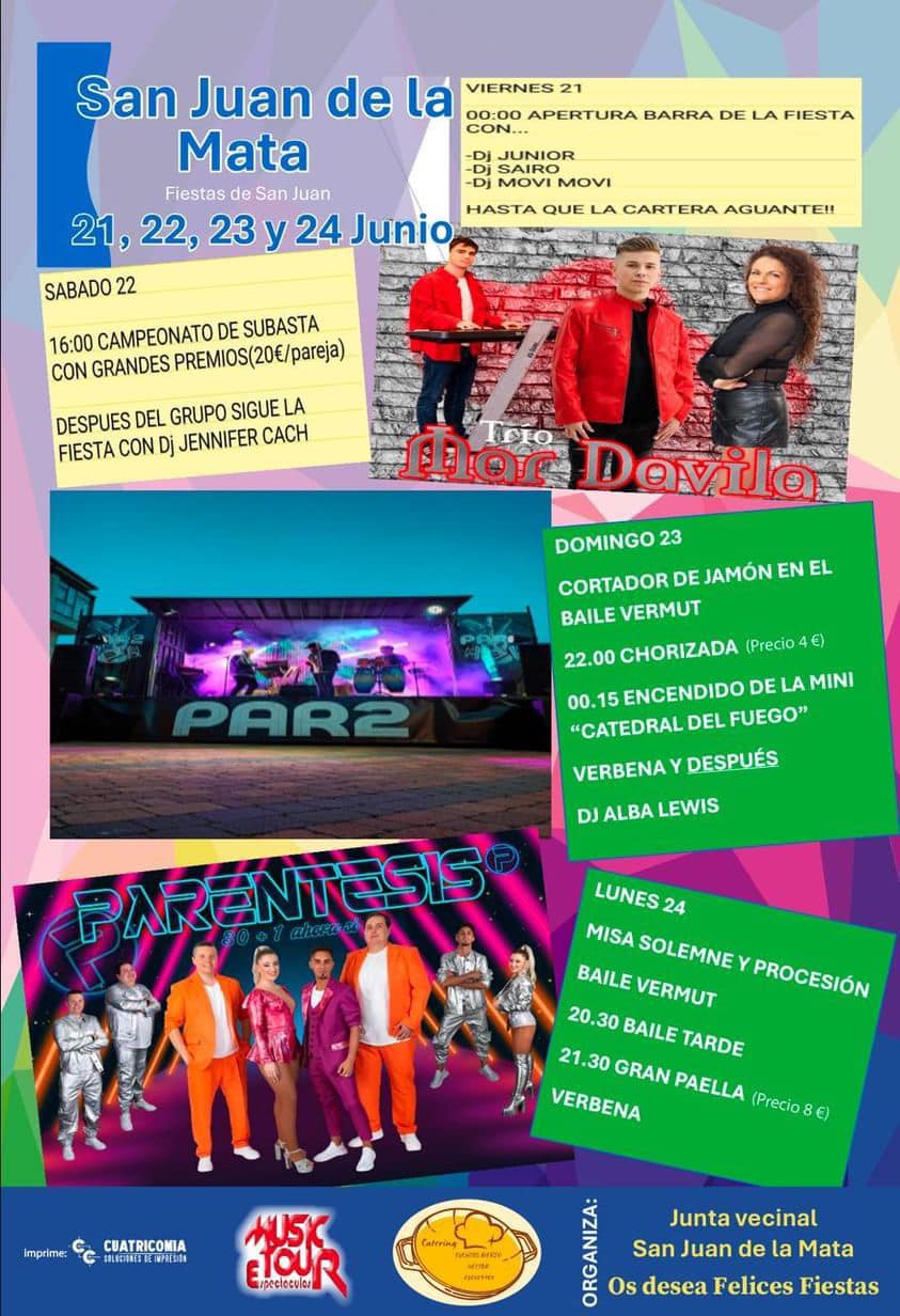 Grandes fiestas en San Juan de la Mata 2024 los días 21, 22, 23 y 24 de junio, programa 2