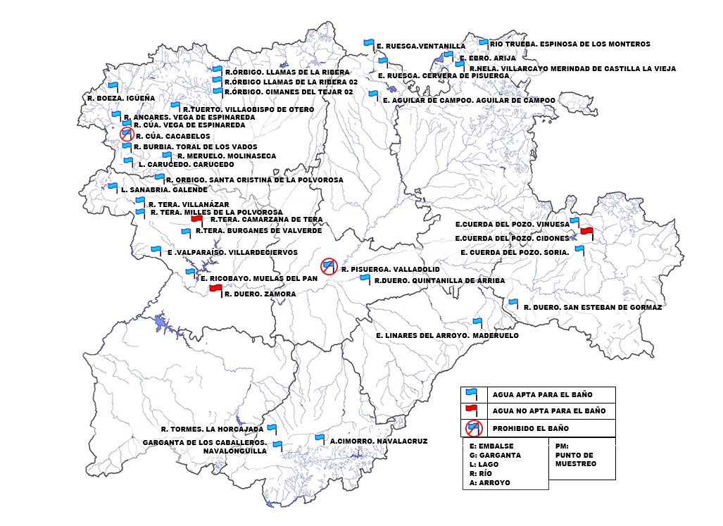 El Río Cúa en Cacabelos, única zona de baño en la provincia considerara no apta para el baño 2