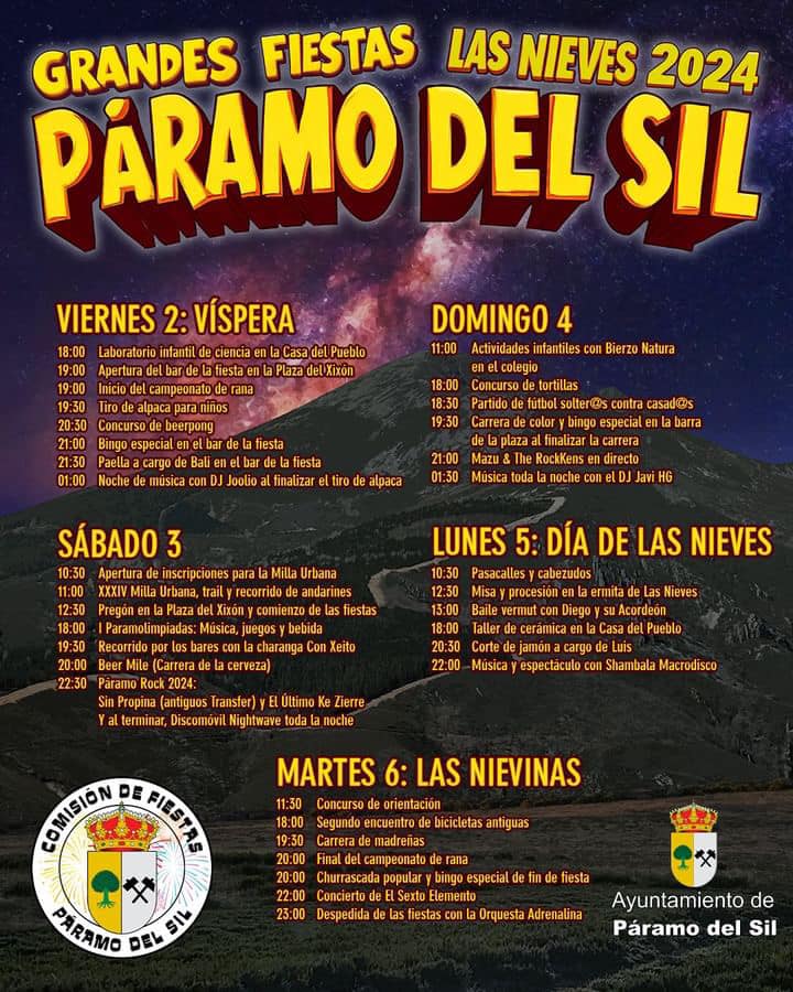 Páramo del Sil se prepara para unas Fiestas de las Nieves 2024 llenas de actividades 2