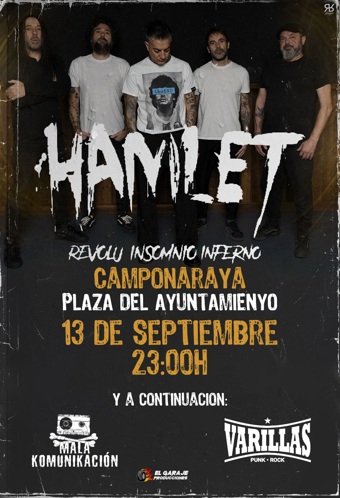 Camponaraya anuncia para la soledad el concierto de la mítica banda de heavy metal 'Hamlet' 2