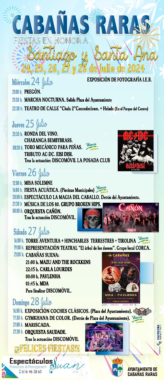 Fiestas en Cabañas Raras 2024, conciertos, orquestas y muchas más actividades para celebrar Santiago y Santa Ana 4