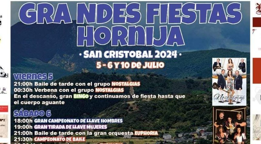 Hornija celebra sus fiestas en honor a San Cristóbal el 5, 6 y 10 de julio 2024 1