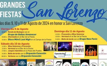 San Lorenzo celebra sus fiestas patronales los días 9, 10 y 11 de agosto 1