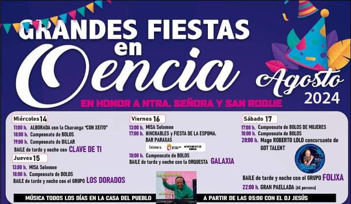 Oencia celebra Nuestra Señora y San Roque, este es el programa de fiestas 1