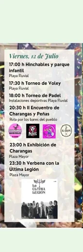 Programa de Fiestas del Carmen en Vega de Espinareda del 12 al 16 de julio, Azúcar Moreno, encuentro de peñas y más 2