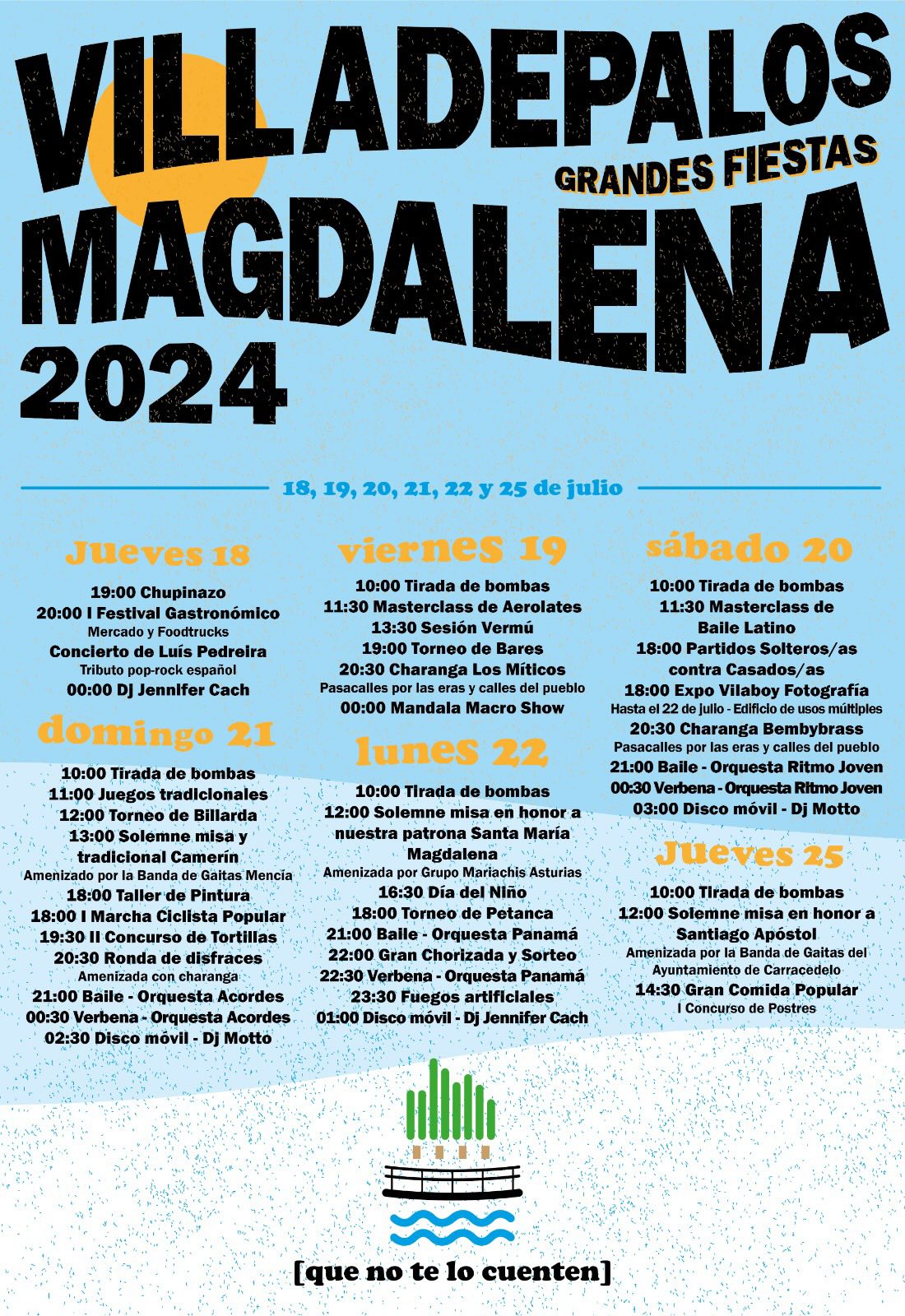 Fiestas de la Magdalena en Villadepalos, 18 al 25 de julio, orquestas, gastronomía y mucho más 2