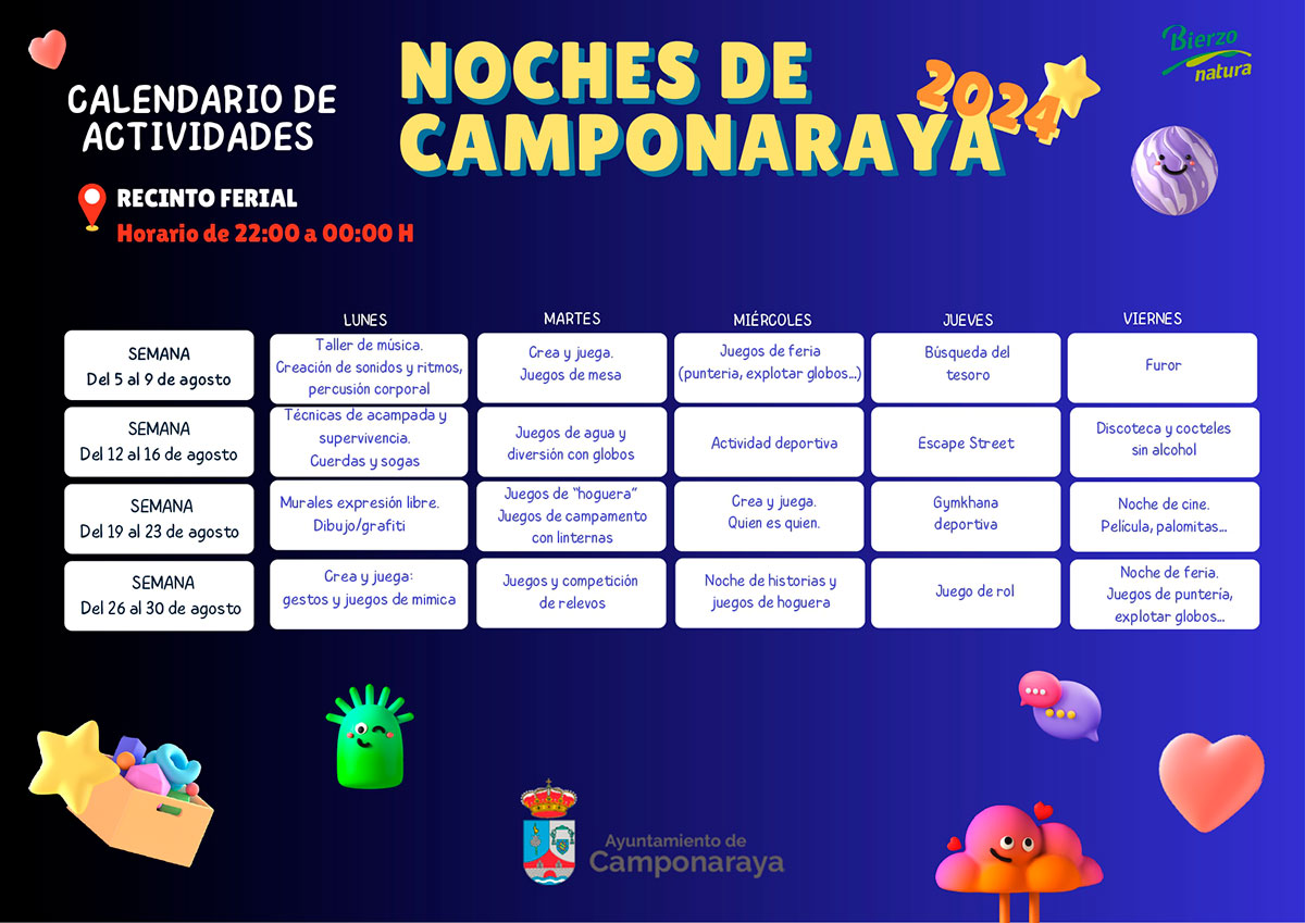 Camponaraya organiza de nuevo las noches de verano, actividades para niños el Recinto Ferial 3