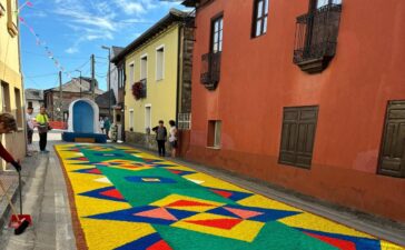 La alfombra floral que han creado los vecinos de Villadepalos para celebrar La Magdalena 2024 6