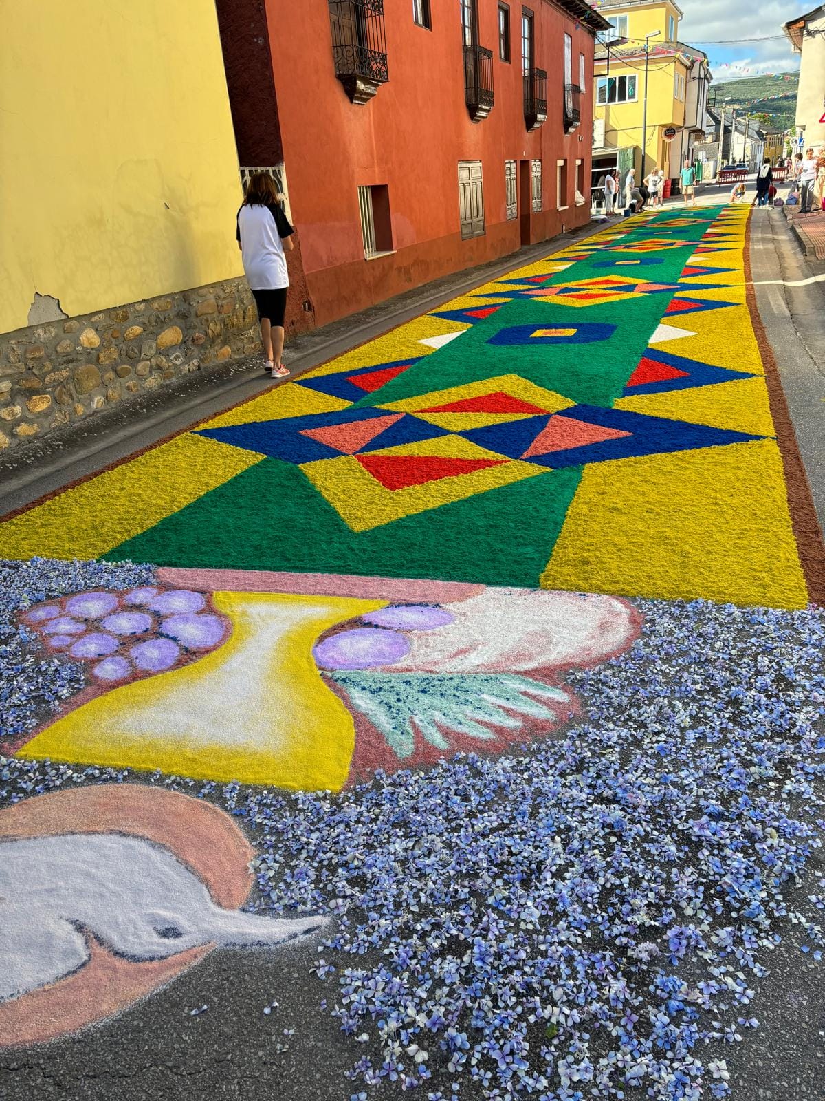 La alfombra floral que han creado los vecinos de Villadepalos para celebrar La Magdalena 2024 6