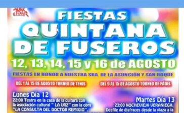 Fiestas en Quintana de Fuseros del 12 al 16 de agosto 2024 en honor a Nuestra Señora y San Roque 1