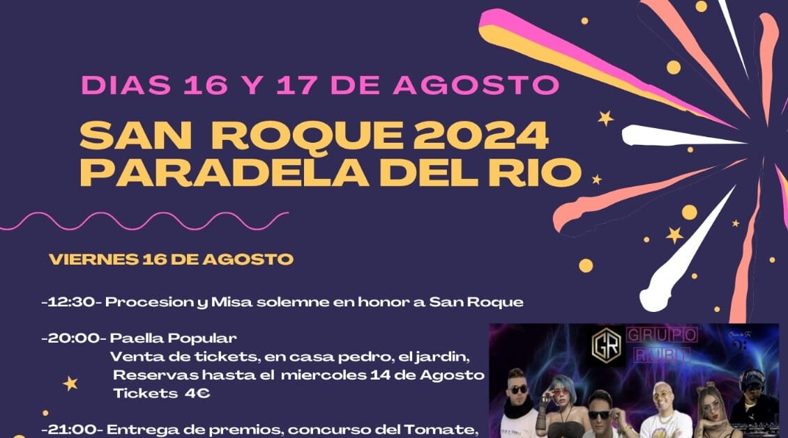 Paradela del Río celebra sus fiestas de San Roque los días 16 y 17 de agosto 2024 1