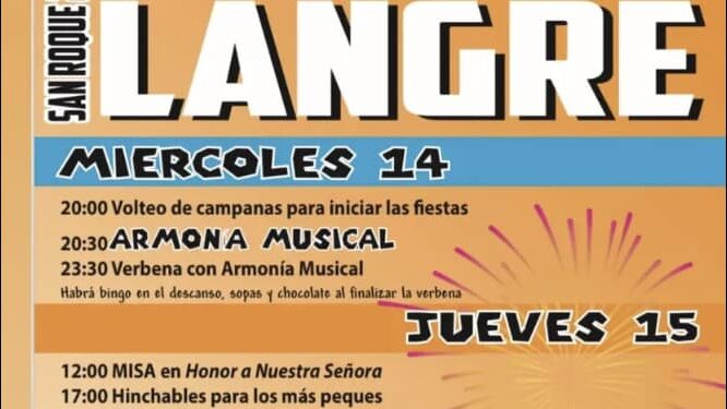 Grandes Fiestas de San Roque en Langre, del 14 al 17 de agosto 2024 1