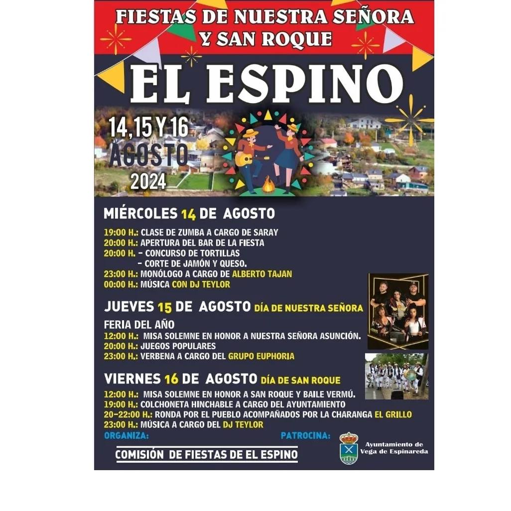 Fiestas en El Espino 2024 del 14 al 16 de agosto 2