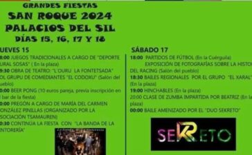 Grandes Fiestas en Palacios del Sil en honor a San Roque los días 15, 16, 17 y 18 de agosto 1