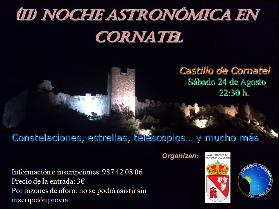 Este sábado se celebra la II Noche astronómica en el Castillo de Cornatel 2