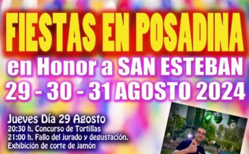 Fiestas en Posadina en honor a San Esteban, 29, 30 y 31 de agosto 2024 1