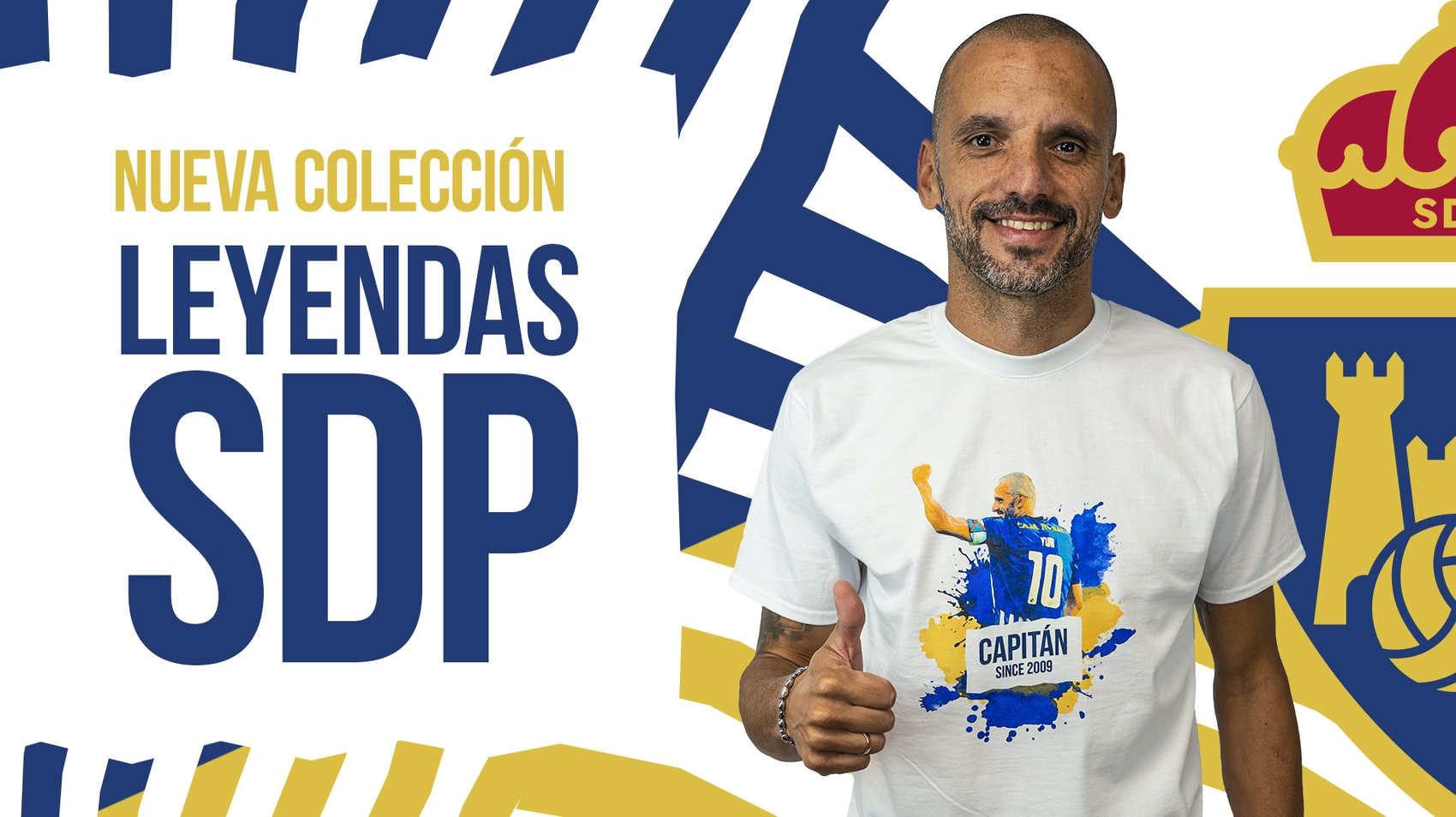 La Ponferradina lanza una colección de prendas denominada 'Leyendas', el primer lanzamiento: Yuri de Souza 2