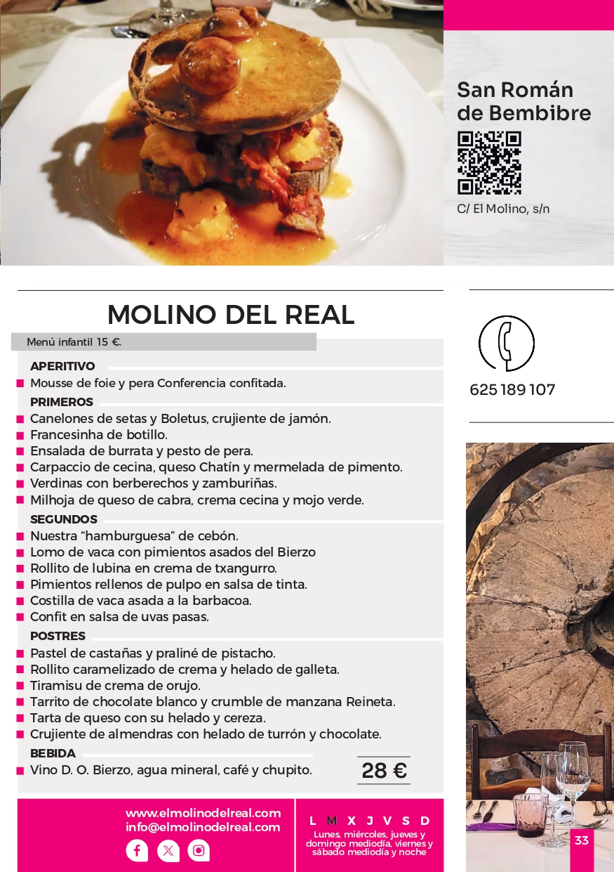 Jornadas Gastronómicas del Bierzo, guía, menús, restaurantes y bodegas 18