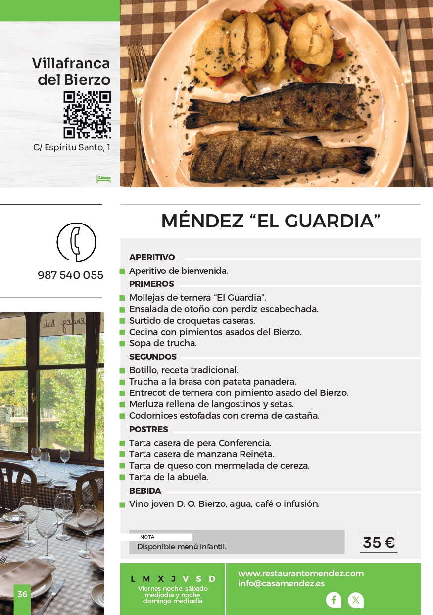 Jornadas Gastronómicas del Bierzo, guía, menús, restaurantes y bodegas 15