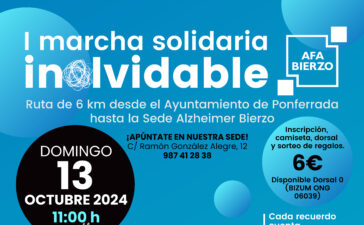 Últimas semanas para inscribirte en la I Marcha Solidaria “Inolvidable” de Afa Bierzo 5