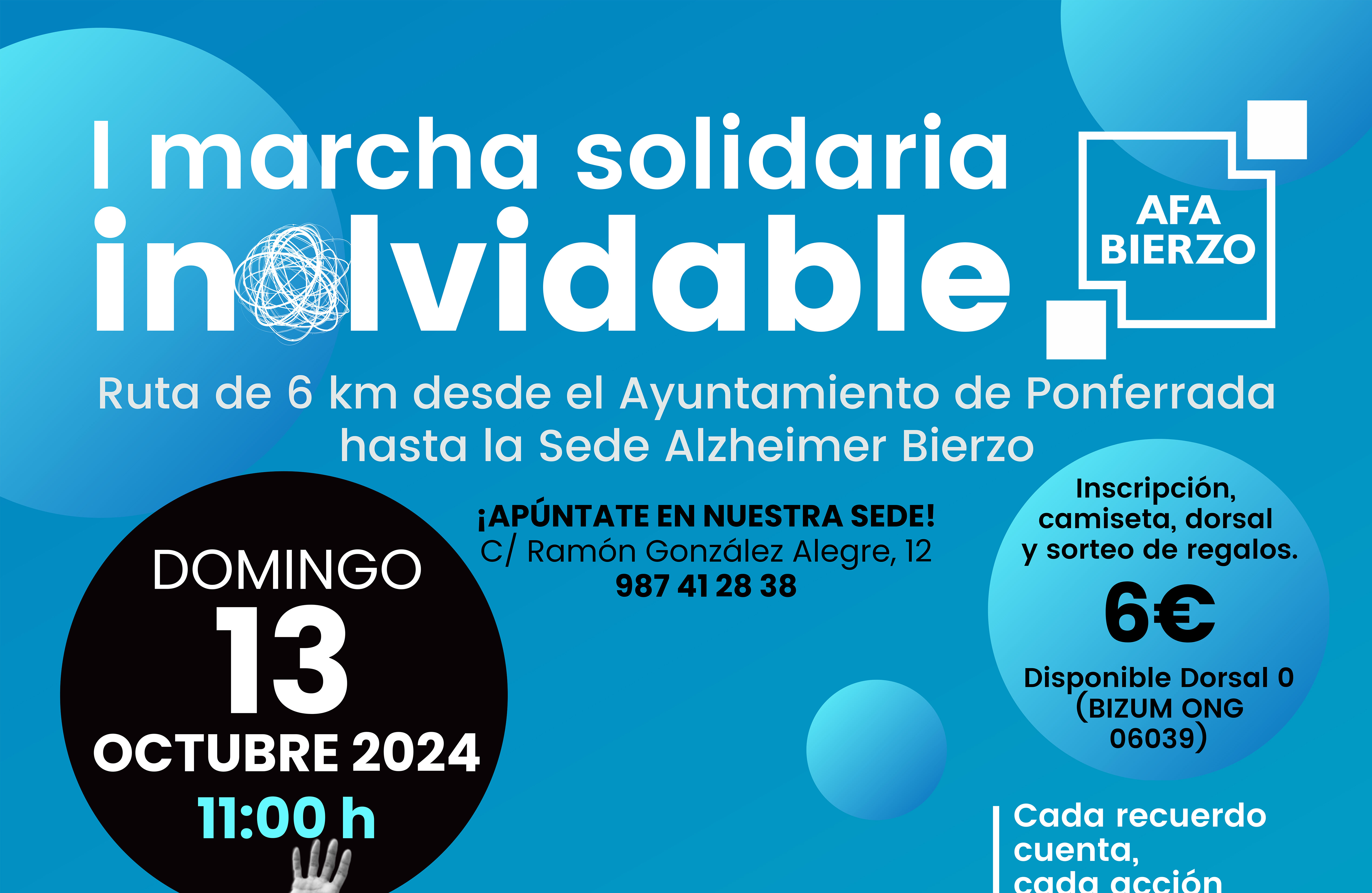 Últimas semanas para inscribirte en la I Marcha Solidaria “Inolvidable” de Afa Bierzo 1