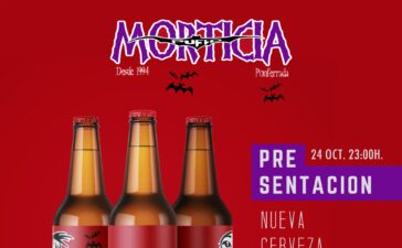 Morticia presenta este jueves 24 de octubre su nueva cerveza artesanal "Morticia" elaborada por Castreña 1