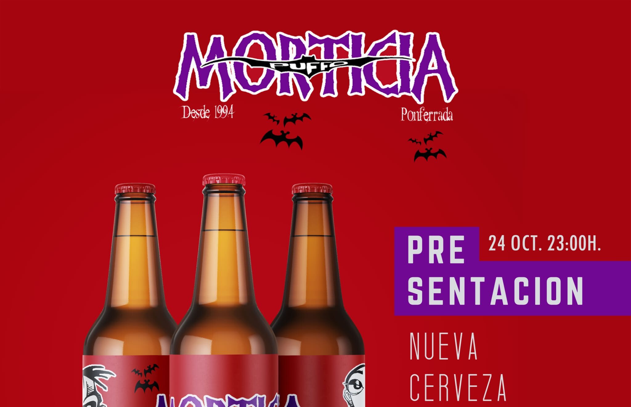 Morticia presenta este jueves 24 de octubre su nueva cerveza artesanal "Morticia" elaborada por Castreña 1