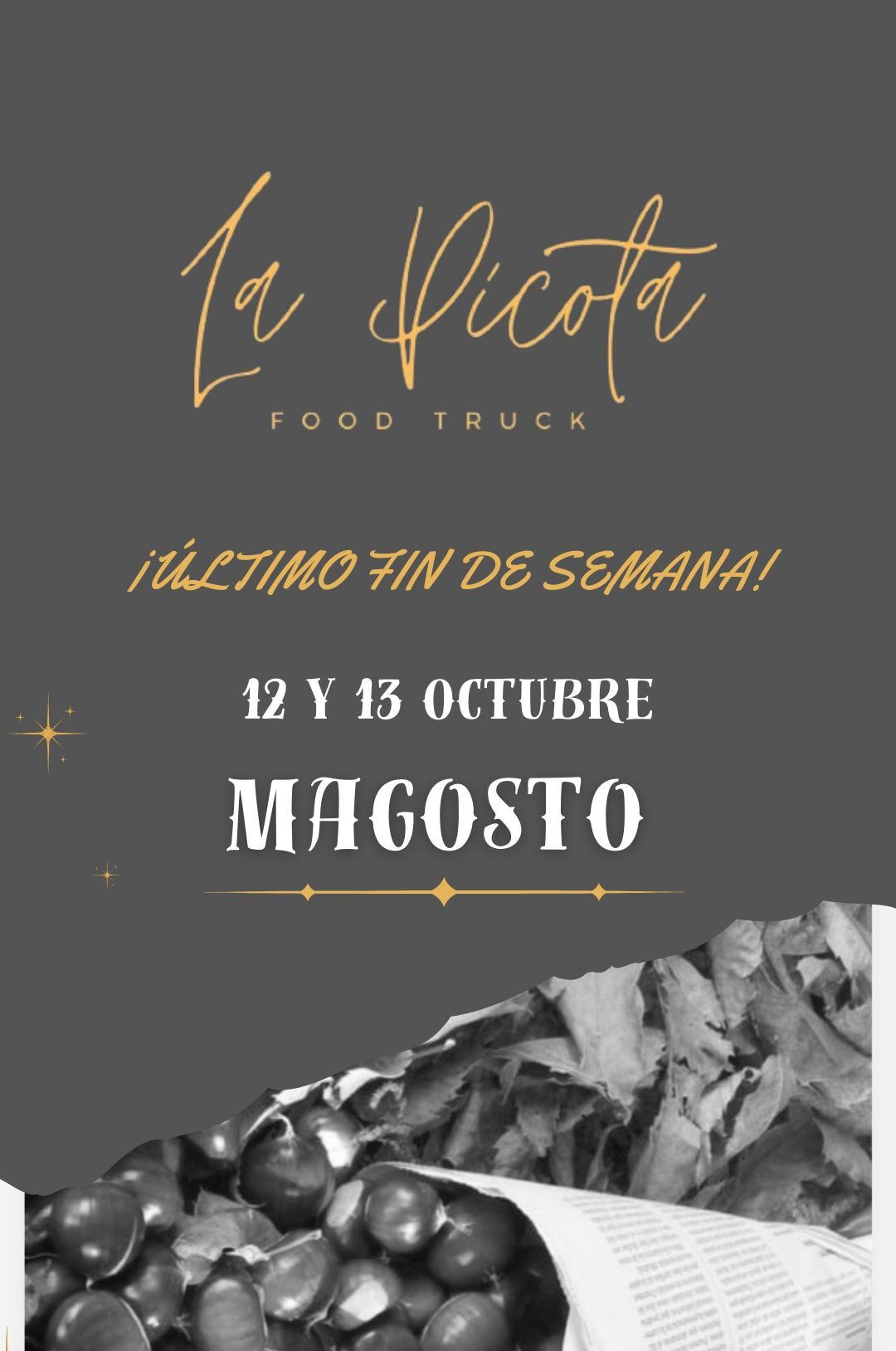 La Picota Food Truck despide la temporada con magosto y sorteo de dos entradas para el parque Warner 2