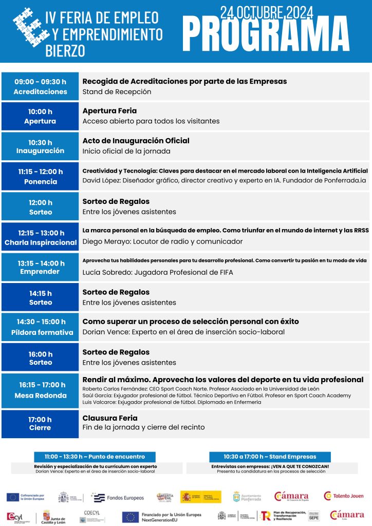 Una nueva edición de la Feria de Empleo del Bierzo reúne a 45 expositores y 250 jóvenes en busca de trabajo 2