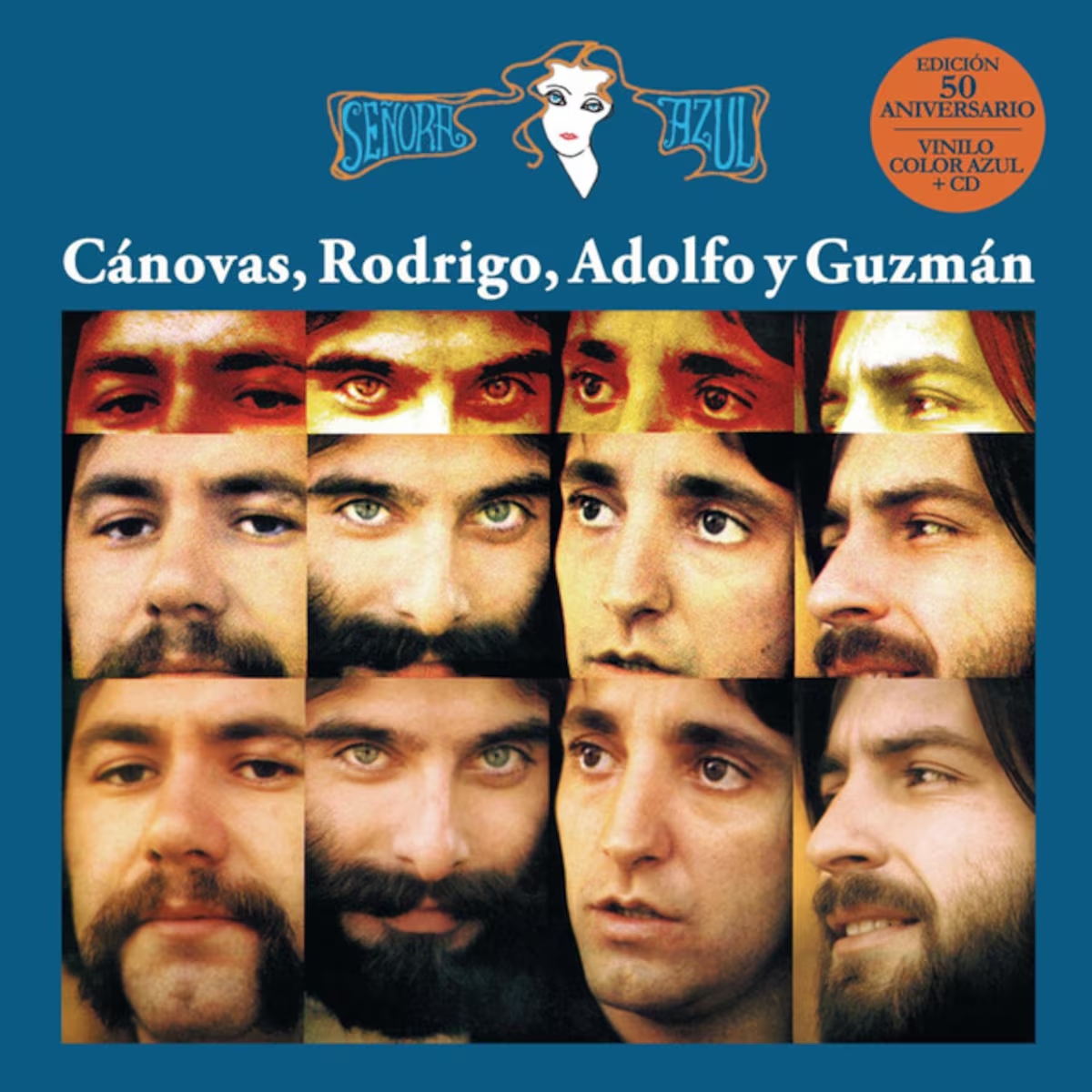 El icónico álbum "Señora Azul" de Cánovas, Rodrigo, Adolfo y Guzmán se reeditará en una edición limitada de vinilo impreso en color azul 2