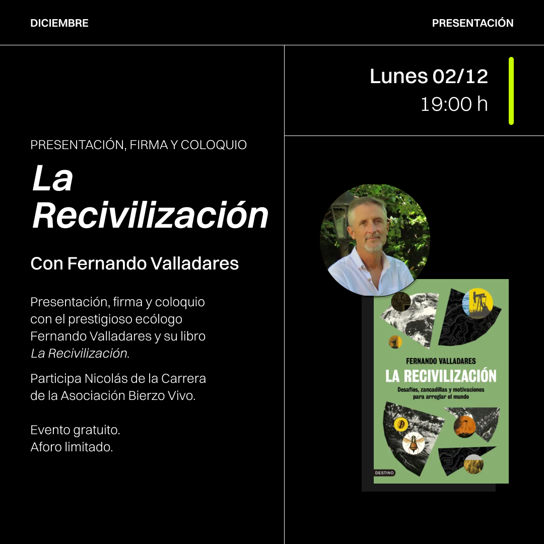 El ecólogo de gran prestigio Fernando Valladares, la feria del Expurgo y talleres navideños, entre las actividades destacadas de diciembre en El Libro Imposible 2