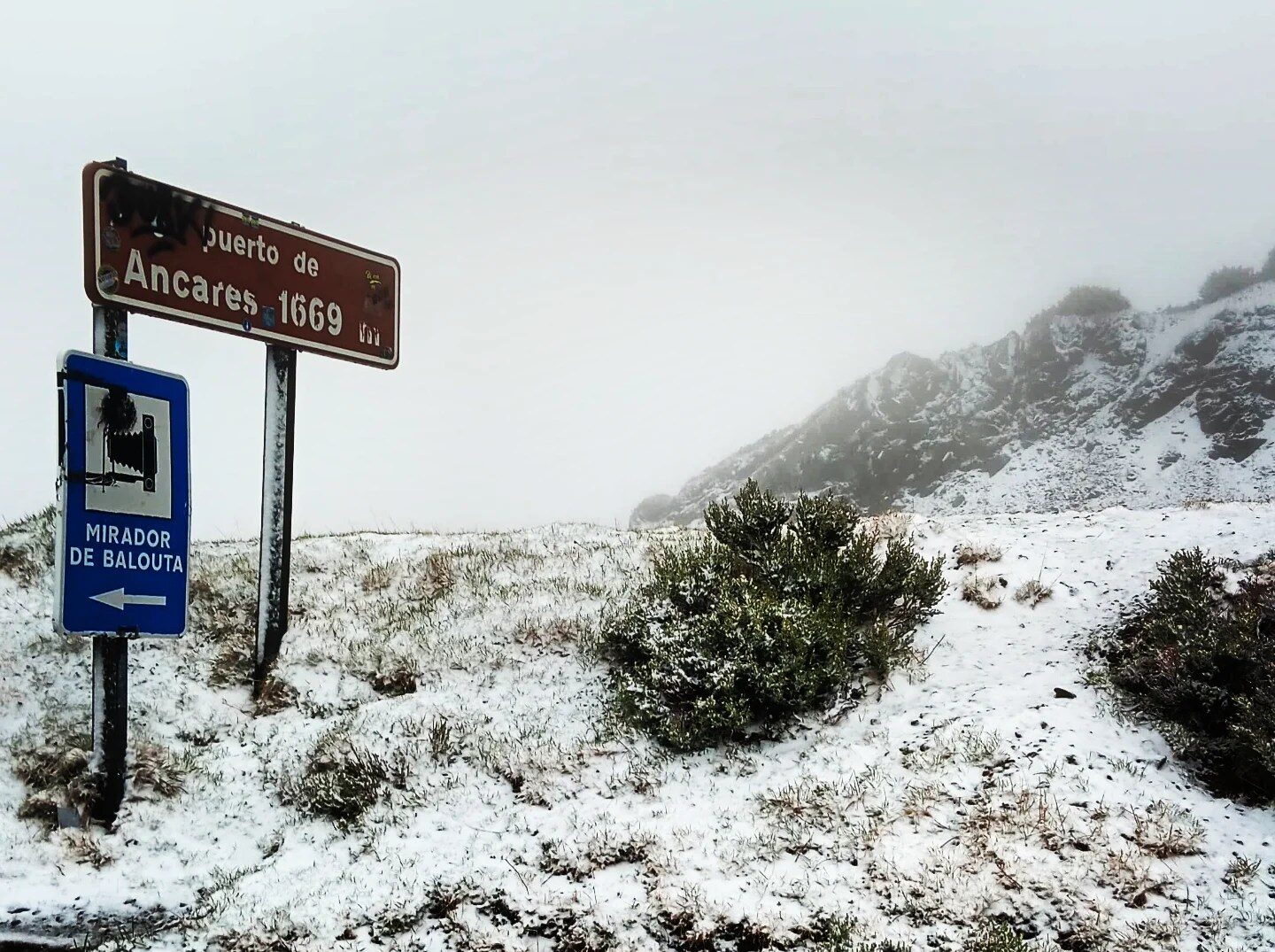 El Puerto de Ancares amanece nevado anunciando la llegada del invierno a nuestra tierra 1