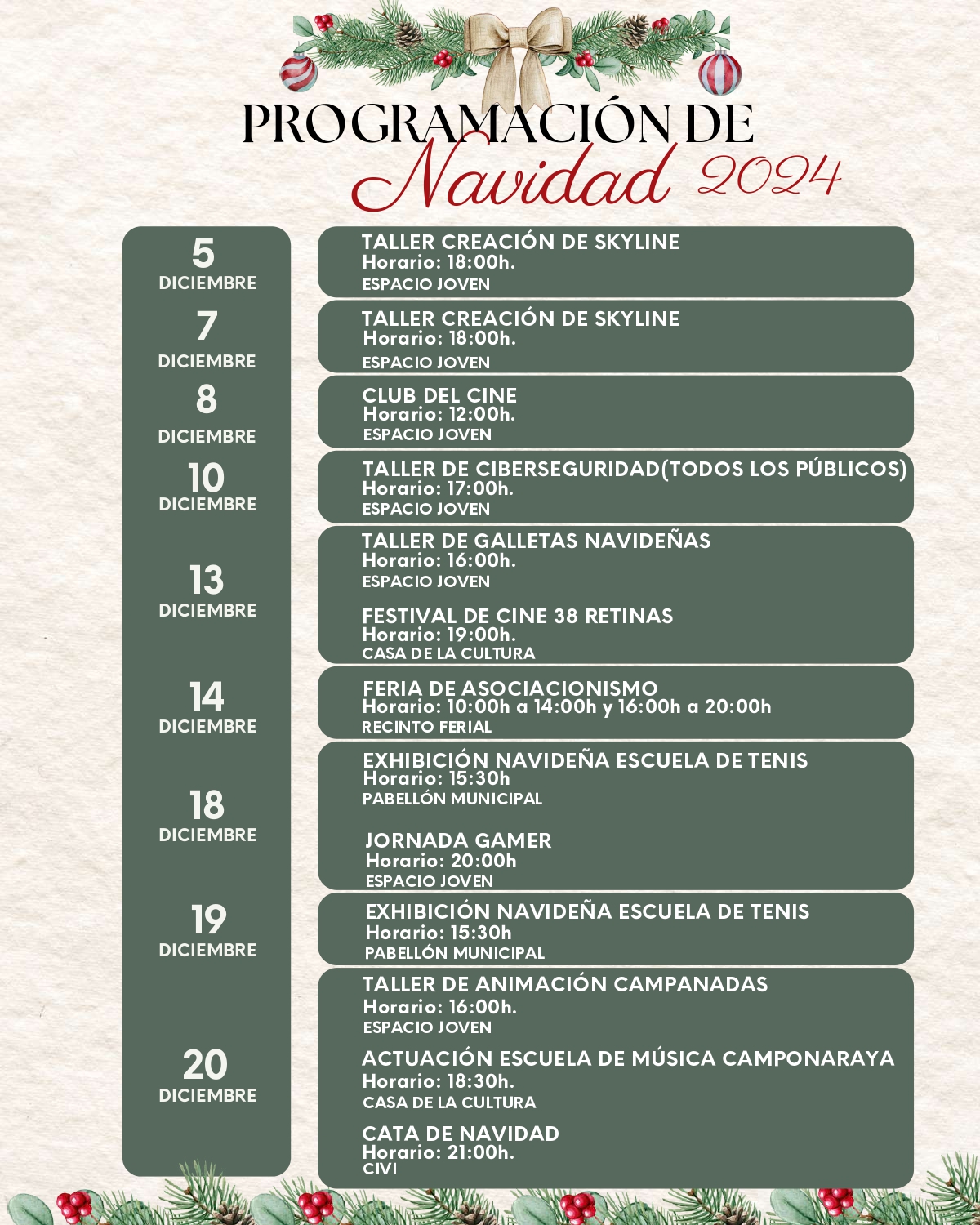 Camponaraya presenta el programa de actividades para disfrutar de la Navidad 2