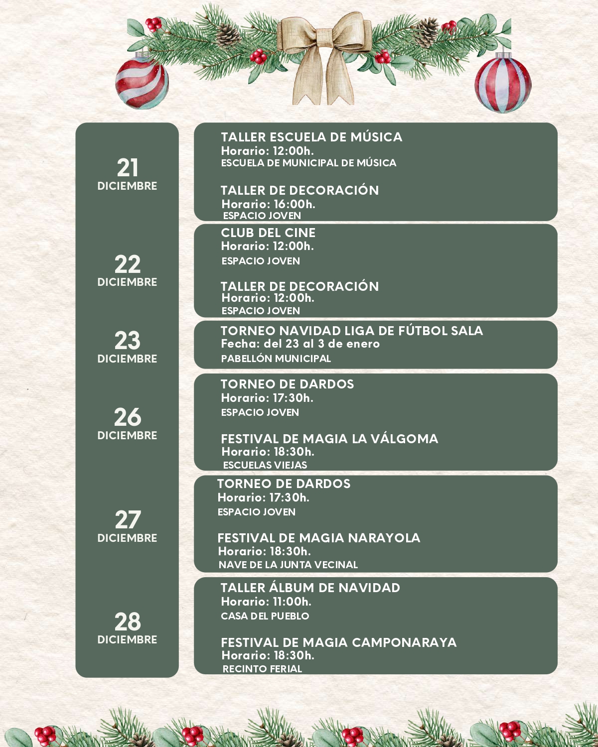 Camponaraya presenta el programa de actividades para disfrutar de la Navidad 3